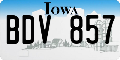 IA license plate BDV857