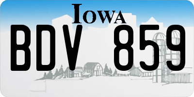 IA license plate BDV859