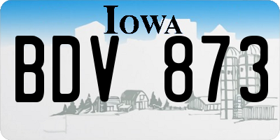 IA license plate BDV873