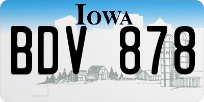 IA license plate BDV878