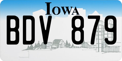 IA license plate BDV879