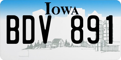 IA license plate BDV891