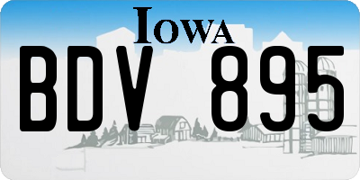 IA license plate BDV895