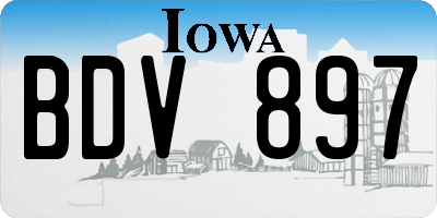 IA license plate BDV897