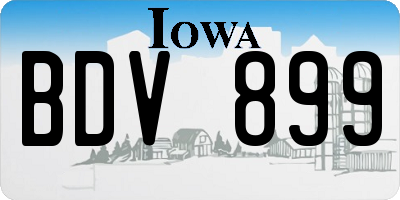 IA license plate BDV899