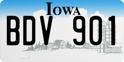 IA license plate BDV901