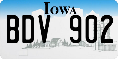IA license plate BDV902