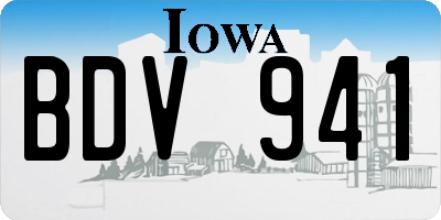 IA license plate BDV941