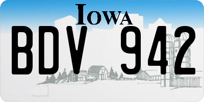 IA license plate BDV942