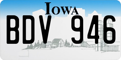 IA license plate BDV946