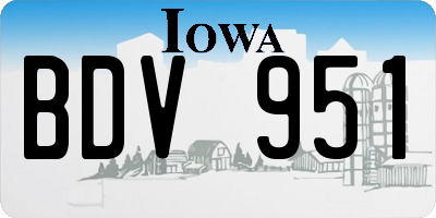IA license plate BDV951