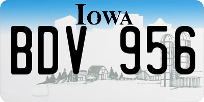 IA license plate BDV956