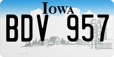 IA license plate BDV957