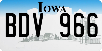 IA license plate BDV966