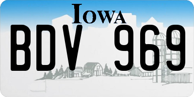 IA license plate BDV969