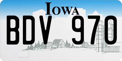 IA license plate BDV970