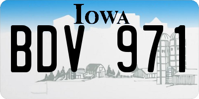 IA license plate BDV971