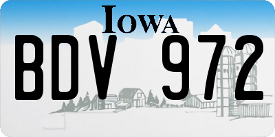 IA license plate BDV972