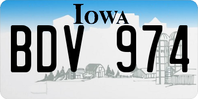 IA license plate BDV974
