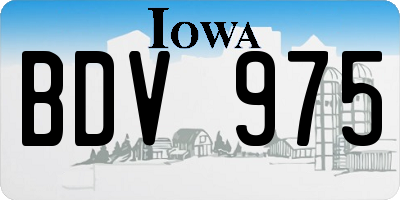 IA license plate BDV975