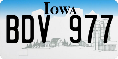 IA license plate BDV977