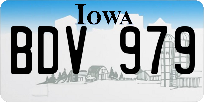 IA license plate BDV979