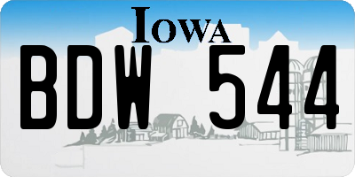 IA license plate BDW544
