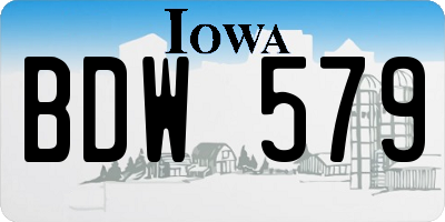 IA license plate BDW579