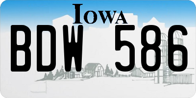 IA license plate BDW586