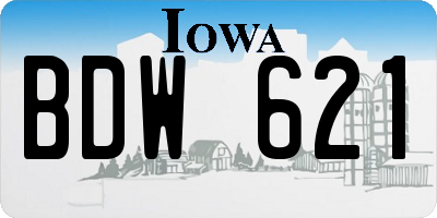 IA license plate BDW621