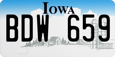 IA license plate BDW659