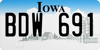 IA license plate BDW691