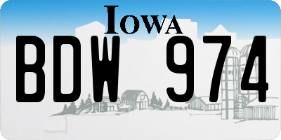 IA license plate BDW974