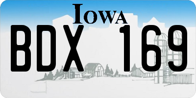 IA license plate BDX169