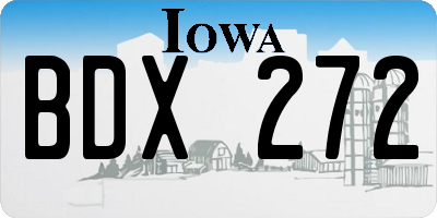 IA license plate BDX272