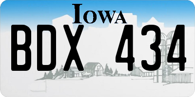 IA license plate BDX434