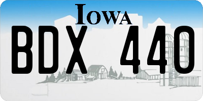 IA license plate BDX440