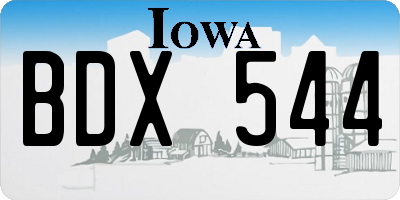 IA license plate BDX544