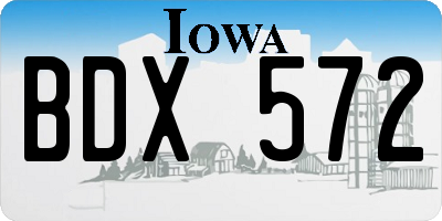 IA license plate BDX572