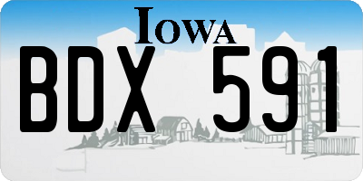 IA license plate BDX591