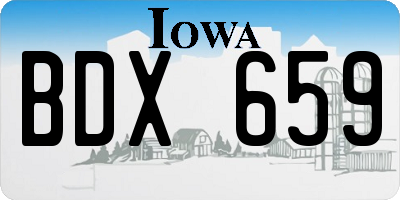 IA license plate BDX659