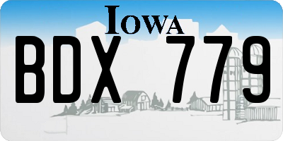 IA license plate BDX779