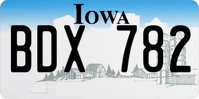 IA license plate BDX782