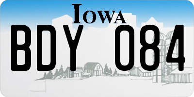 IA license plate BDY084