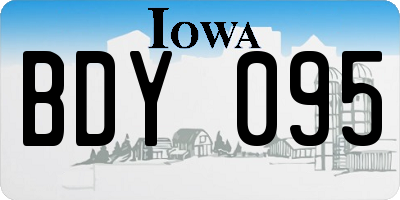 IA license plate BDY095