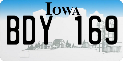 IA license plate BDY169