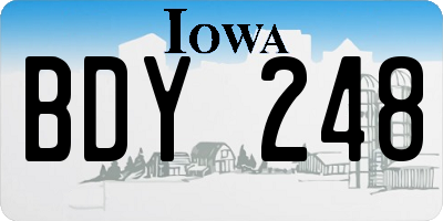 IA license plate BDY248