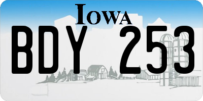 IA license plate BDY253