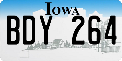 IA license plate BDY264
