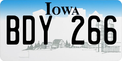 IA license plate BDY266